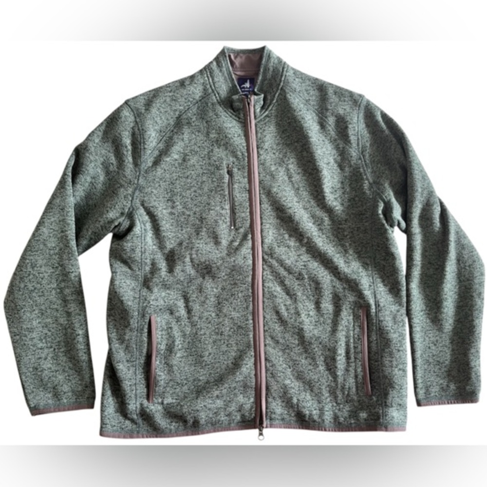 johnnie-O teal Full-Zip Sweater